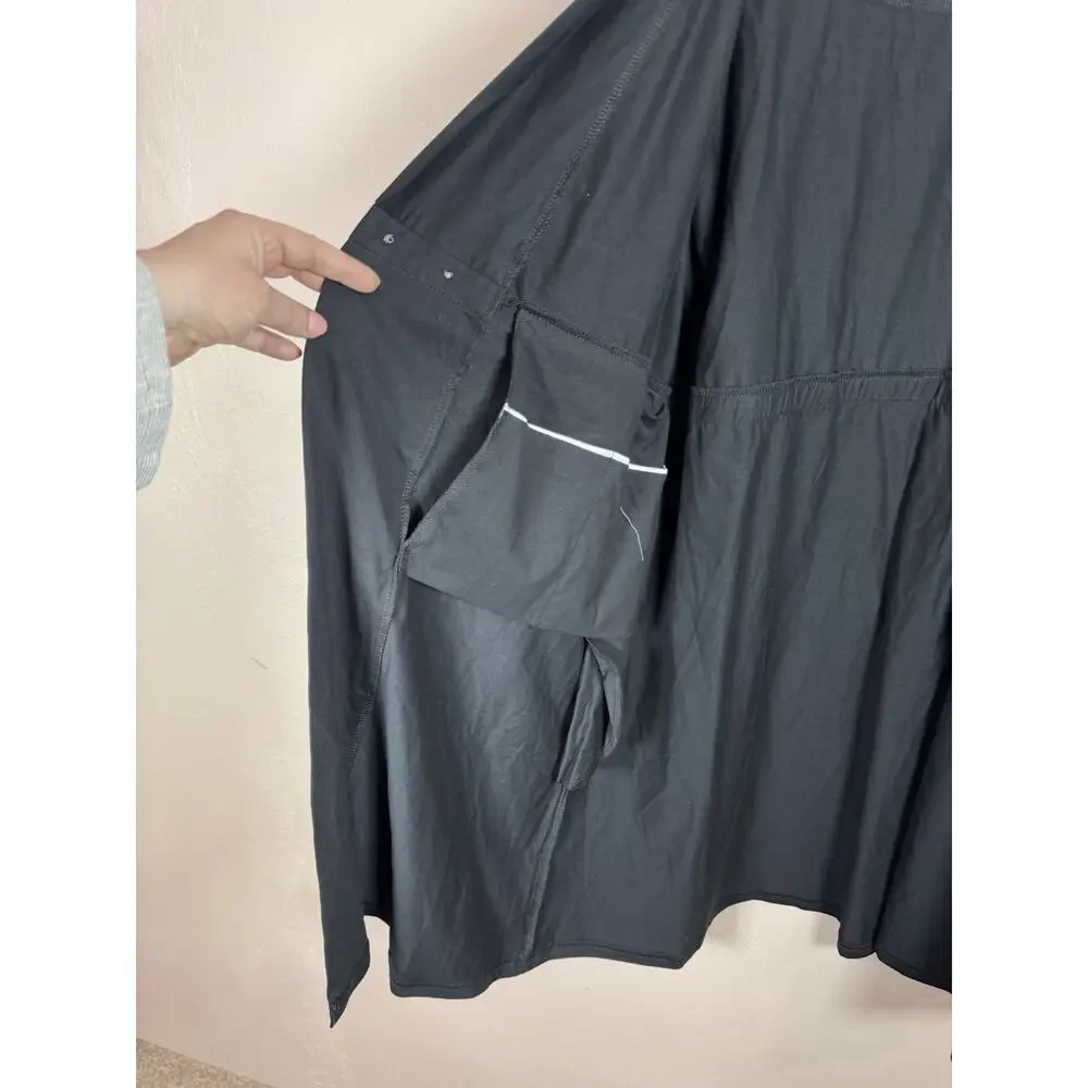 Original Brobe Post Breast Surgery Recovery Adaptive Robe Size M Black Pockets